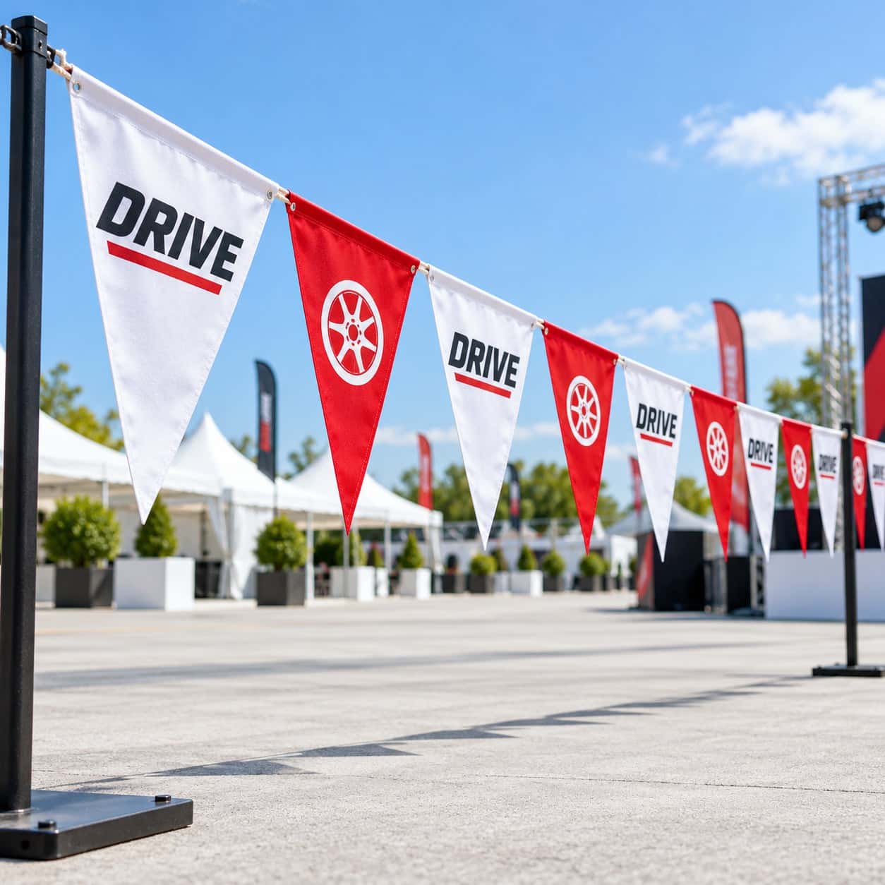 Bunting & String Flags shown with automotive events event artwork.