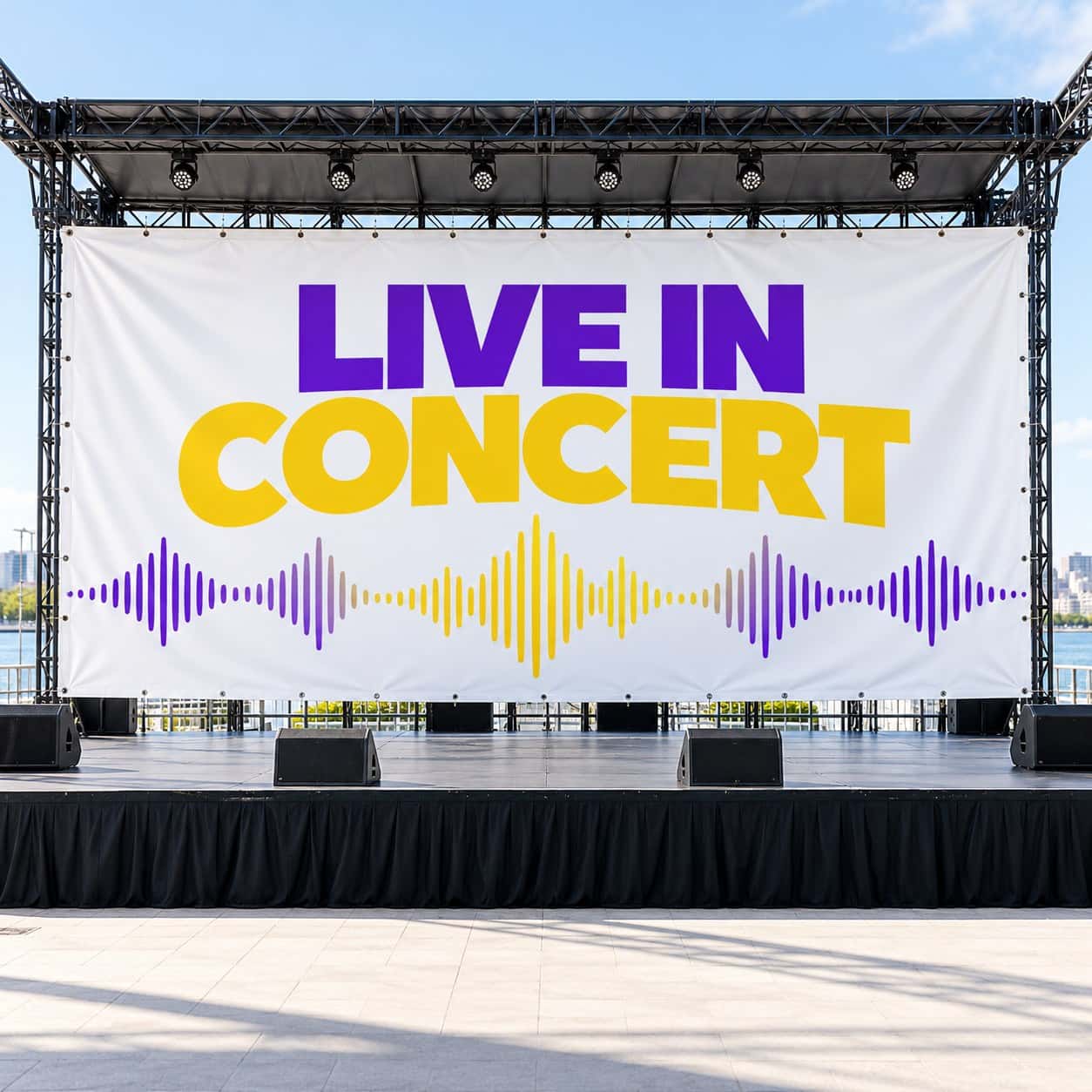 Concert & Festival Banner shown with music and entertainment event artwork.