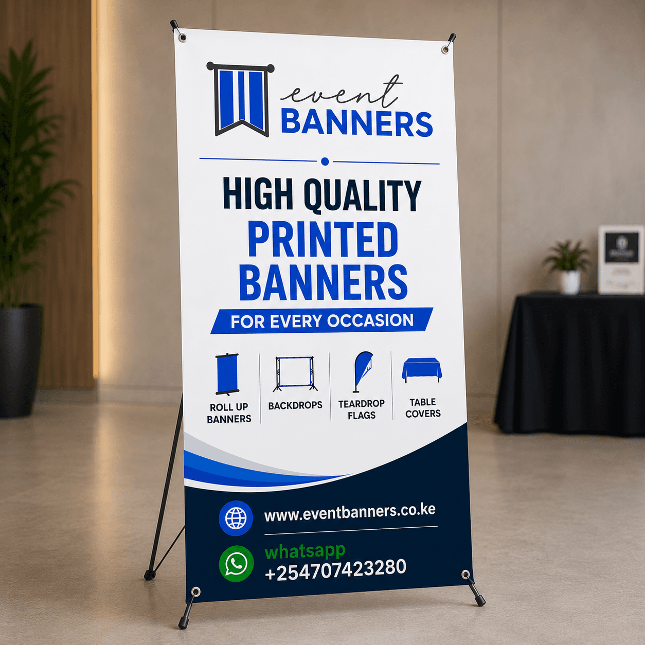 X-Banner Stand 60×160cm Kenya